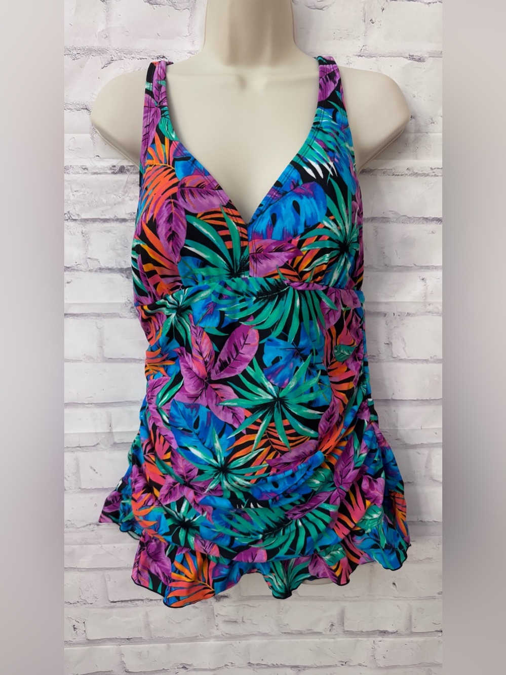 Ocean Dream Signature One Piece‎ Swim Dress Size 10 Slimming Modest Pink Floral